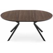 kerek barna fa hosszabbithato nyithato bovitheto etkezoasztal asztal modern femlab ovalis butor formavivendi lakberendezes.jpg